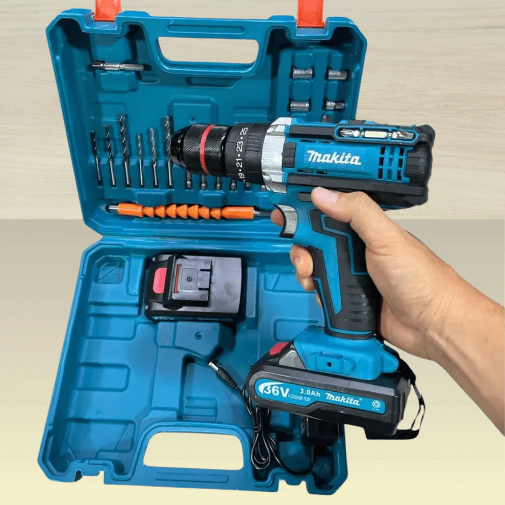 Taladro Inalámbrico con Percutor + 36V + Maletín