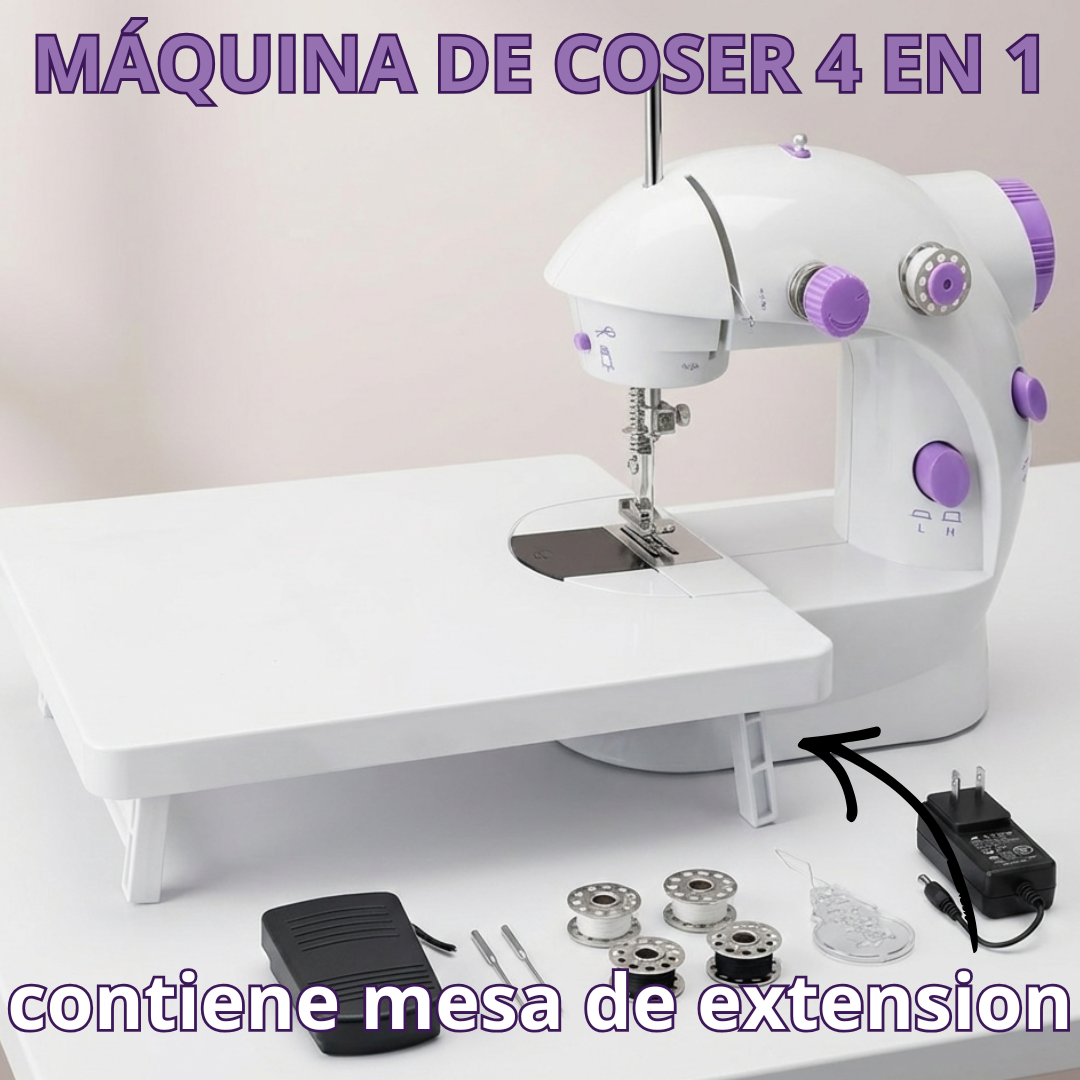 Maquina de Coser - 12 Puntadas 4 En 1 + Kit Costura