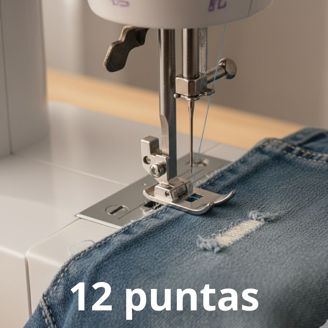 Maquina de Coser - 12 Puntadas 4 En 1 + Kit Costura