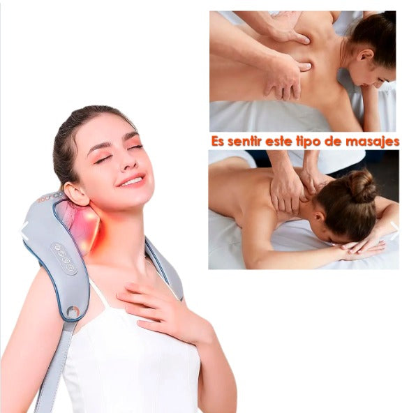 FlexSage™ 3D- Masajeador Inteligente Cuello, Espalda y Piernas