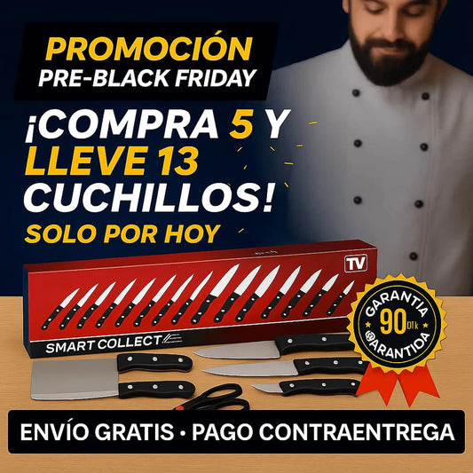 Kit de Cuchillos Premium Knife® – BLACK FRIDAY 🔥 - ¡Compra 5 Y Lleva 13 Solo Hoy! ✨🔪
