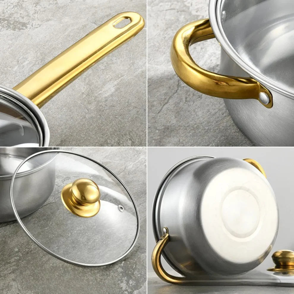 OLLAS SWISSHOME 10 PIEZAS + TETERA en Acero Inoxidable Grado Quirurgico